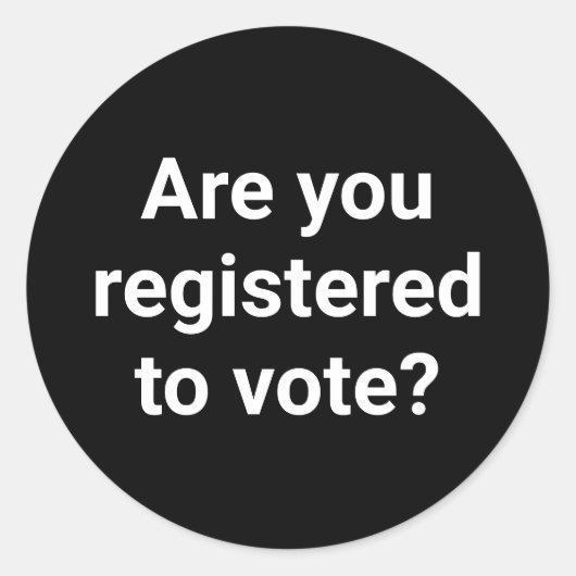 投票の登録は?白カスタムと黒 ラウンドシール (正面)