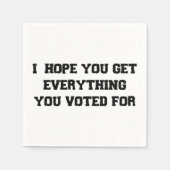 投票の結果を全部手に入れてほしい スタンダードカクテルナプキン (正面)