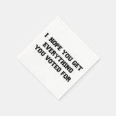 投票の結果を全部手に入れてほしい スタンダードカクテルナプキン (角)