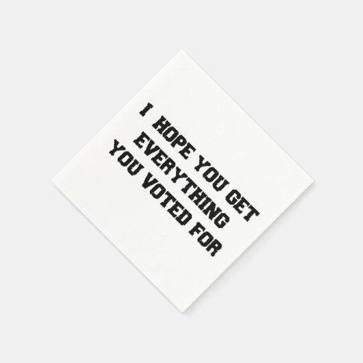 投票の結果を全部手に入れてほしい スタンダードカクテルナプキン (角)