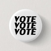 投票の結果を白黒で表示モダンする 缶バッジ (正面)