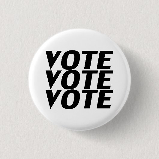 投票の結果を白黒で表示モダンする 缶バッジ (正面)