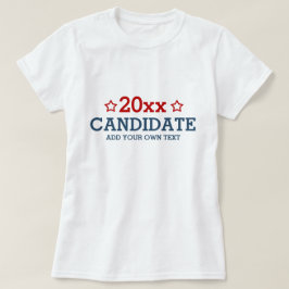投票の選択に自分の文字を追加パーソナライズされた Tシャツ