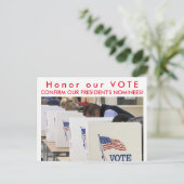 投票はがきを授与する ポストカード (スタンド正面)