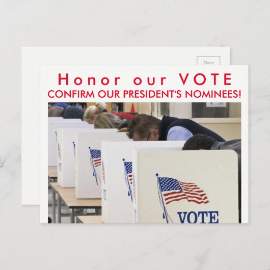 投票はがきを授与する ポストカード (正面/裏面)