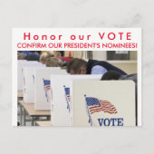 投票はがきを授与する ポストカード (正面)