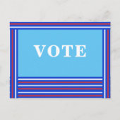 投票はがき – 青いウィンドウ ポストカード (正面)