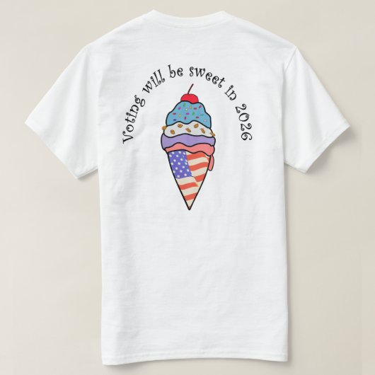 投票はとても楽しい Tシャツ (デザイン裏面)