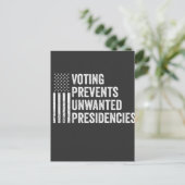投票はアメリカの不必要な大統領を防ぐ ポストカード (スタンド正面)