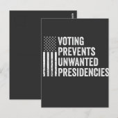 投票はアメリカの不必要な大統領を防ぐ ポストカード (正面/裏面)
