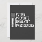投票はアメリカの不必要な大統領を防ぐ 招待状 (正面)