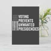 投票はアメリカの不必要な大統領を防ぐ 招待状 (スタンド正面)