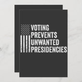 投票はアメリカの不必要な大統領を防ぐ 招待状 (正面/裏面)