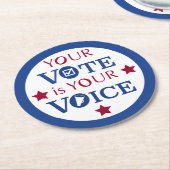 投票は君の声だ ラウンドペーパーコースター (アングル)