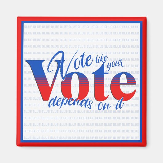 投票は投票の結果によるもの マグネット (正面)