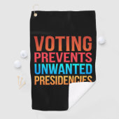 投票は望ましくない大統領選挙を防ぐ ゴルフタオル (インサイチュ)