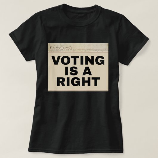 投票は権利です 二十四修正条項 両面 Tシャツ (デザイン正面)