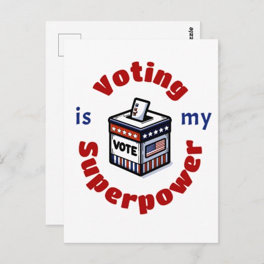 投票は私の超大国 ポストカード (正面/裏面)