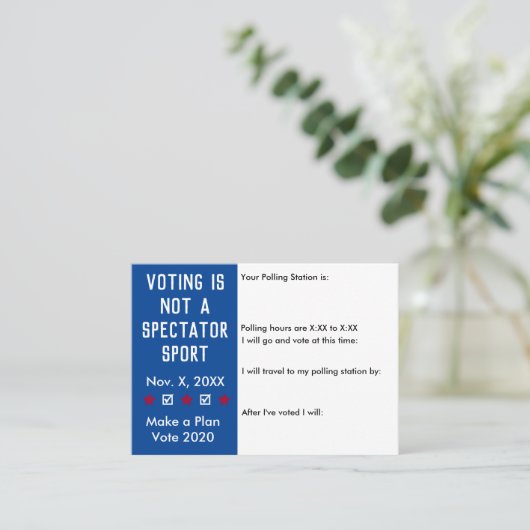 投票は観戦のスポーツ投票の注意喚起ではない 名刺 (スタンド正面)