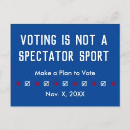 投票は観戦スポーツの投票のアラームではない ポストカード
