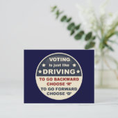 投票は運転に似ている ポストカード (スタンド正面)