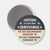 投票は運転に似ている マグネット (正面/裏面)