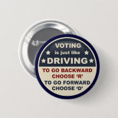 投票は運転のようちょうどです 缶バッジ (正面&裏面)