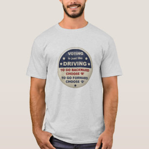 投票は運転のようです Tシャツ