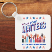 投票は2024年の選挙に重要 キーホルダー (正面)