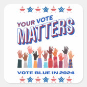 投票は2024年の選挙に重要 スクエアシール (正面)
