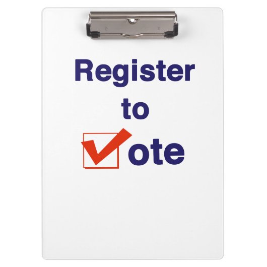 投票への登録2026 クリップボード (正面)