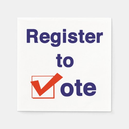 投票への登録2026 スタンダードカクテルナプキン (正面)