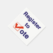 投票への登録2026 スタンダードカクテルナプキン (角)