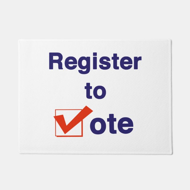 投票への登録2026 ドアマット (正面)
