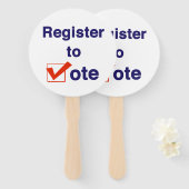 投票への登録2026 ハンドファン (正面&裏面)