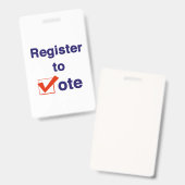 投票への登録2026 バッジ (正面&裏面)