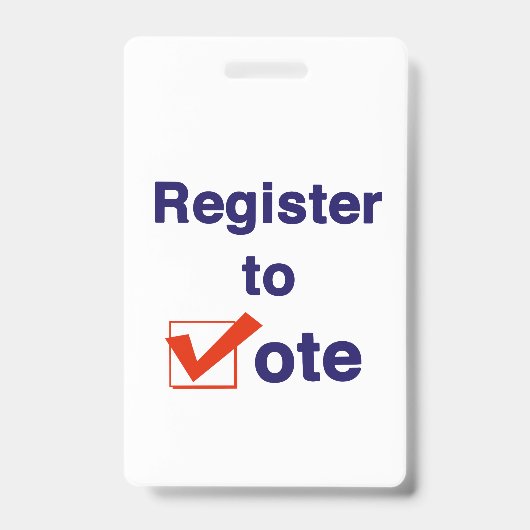 投票への登録2026 バッジ (正面)