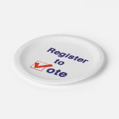 投票への登録2026 ペーパープレート (アングル)