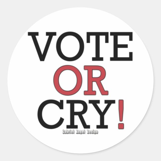 投票または叫び ラウンドシール (正面)