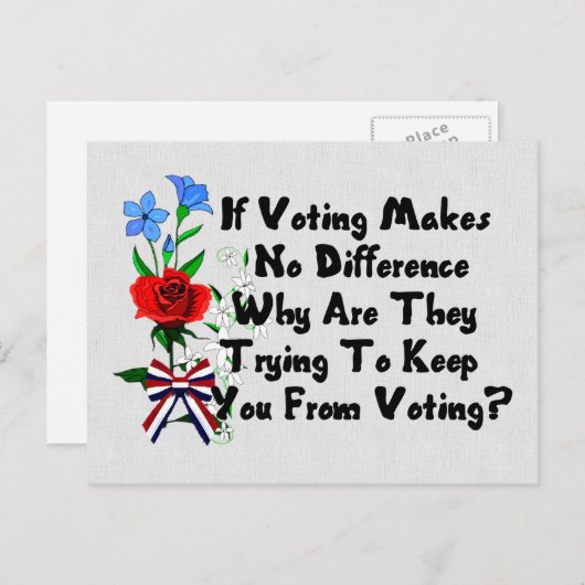 投票を出して下さい ポストカード (正面/裏面)