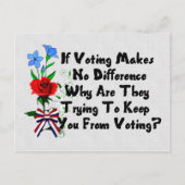 投票を出して下さい ポストカード (正面)