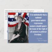 投票を取り消す – ルーシー・バーンズ ポストカード (正面/裏面)