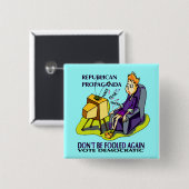 投票を得るRUPUBLICANSのうそ 缶バッジ (正面&裏面)