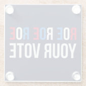 投票を読み上げる ガラスコースター (裏面)