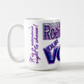 投票を開け! コーヒーマグカップ (左)