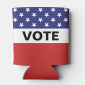 投票アメリカの赤白青 缶クーラー (裏面)