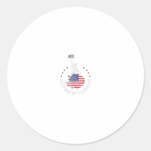 投票アンチトランプ引用文Go Vで彼を取る ラウンドシール (正面)