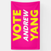 投票アンドリュー・ヤン・ニューヨーク市長マゼンダ 横断幕 (縦)