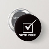 投票インディ-固体 缶バッジ (正面&裏面)