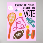 投票エクササイズあなたの選挙権ピンク ポスター (正面)